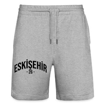 Eskisehir 26 Turkey Turkiye Gift Holiday TR TUR - Stanley/Stella Trainer Unisex Organic Jogging Shorts - heather grey - Front - Nik (191cm) & Marisol (170cm)
