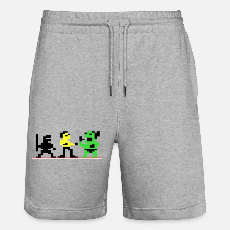 Martial PixFighter - Stanley/Stella Unisex Bio Joggingshorts Trainer  - Grau meliert