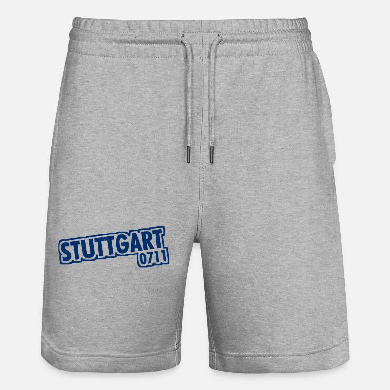 Stuttgart - 0711 - Area Code - Baden-Württemberg - Stanley/Stella Trainer Unisex Organic Jogging Shorts - heather grey