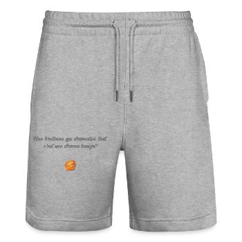 Dramakouign? Grey - Short de jogging bio TRAINER Stanley/Stella unisexe - gris chiné - Devant - Nik (191cm) & Marisol (170cm)