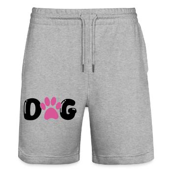 Patte de chien - Short de jogging bio TRAINER Stanley/Stella unisexe - gris chiné - Devant - Nik (191cm) & Marisol (170cm)