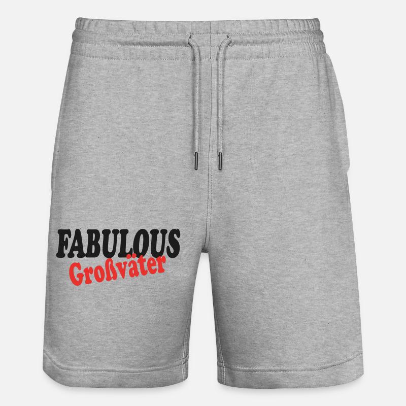 Fabulous Großväter - Short de jogging bio TRAINER Stanley/Stella unisexe - gris chiné
