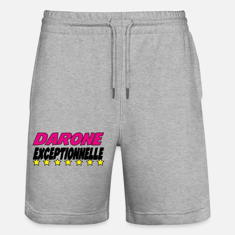 DARONE exceptionnelle - Short de jogging bio TRAINER Stanley/Stella unisexe - gris chiné