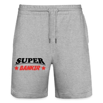 SUPER BANKIR 3888 - Stanley/Stella Unisex Bio Joggingshorts Trainer  - Grau meliert - Vorne - Nik (191cm) & Marisol (170cm)