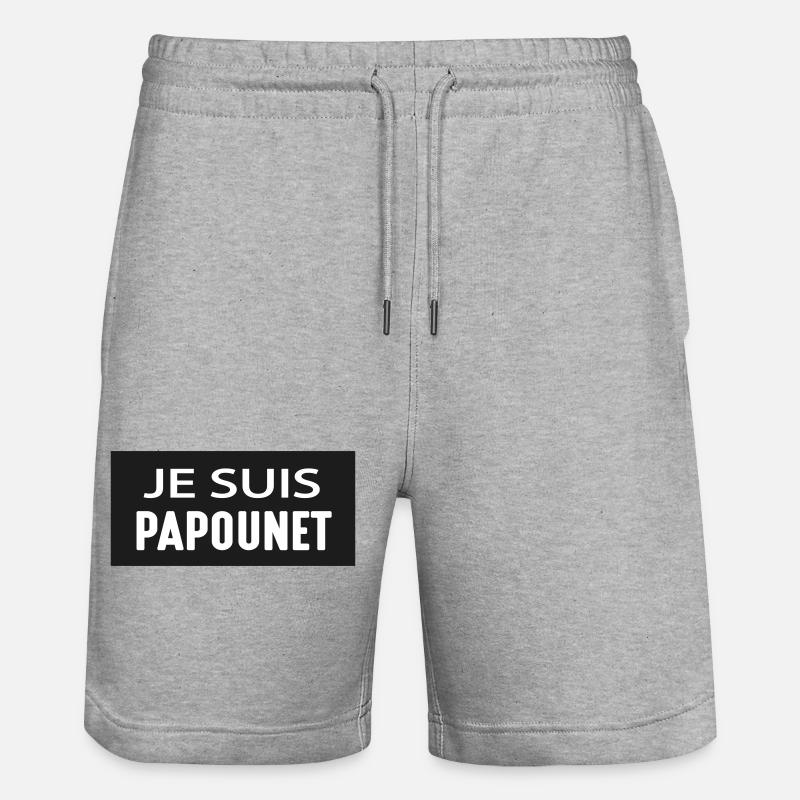 I'M A DADDY - Stanley/Stella Trainer Unisex Organic Jogging Shorts - heather grey