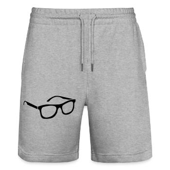 lunettes de soleil - Short de jogging bio TRAINER Stanley/Stella unisexe - gris chiné - Devant - Nik (191cm) & Marisol (170cm)