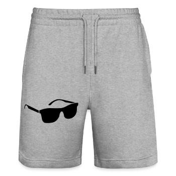 lunettes de soleil - Short de jogging bio TRAINER Stanley/Stella unisexe - gris chiné - Devant - Nik (191cm) & Marisol (170cm)