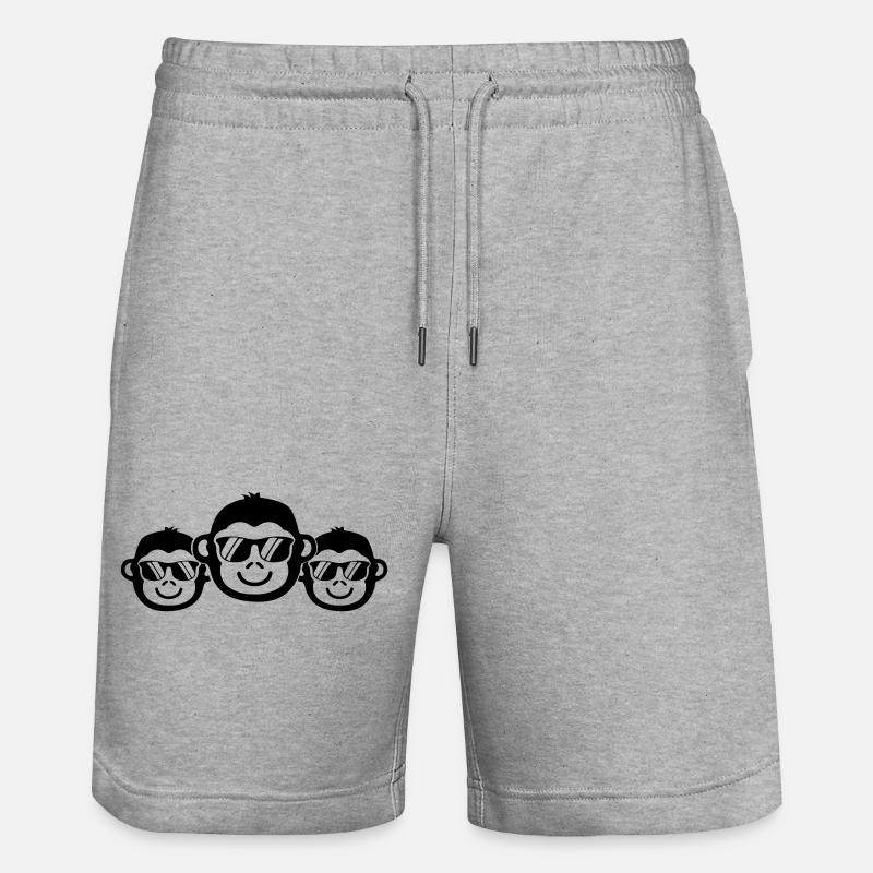 Singe Cool 1 - Short de jogging bio TRAINER Stanley/Stella unisexe - gris chiné