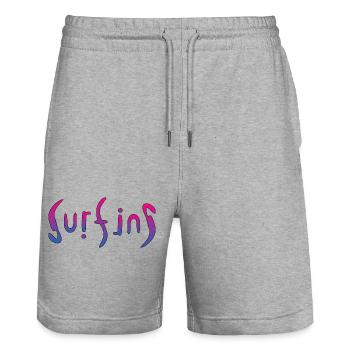 Surfing - Stanley/Stella Unisex Bio Joggingshorts Trainer  - Grau meliert - Vorne - Nik (191cm) & Marisol (170cm)