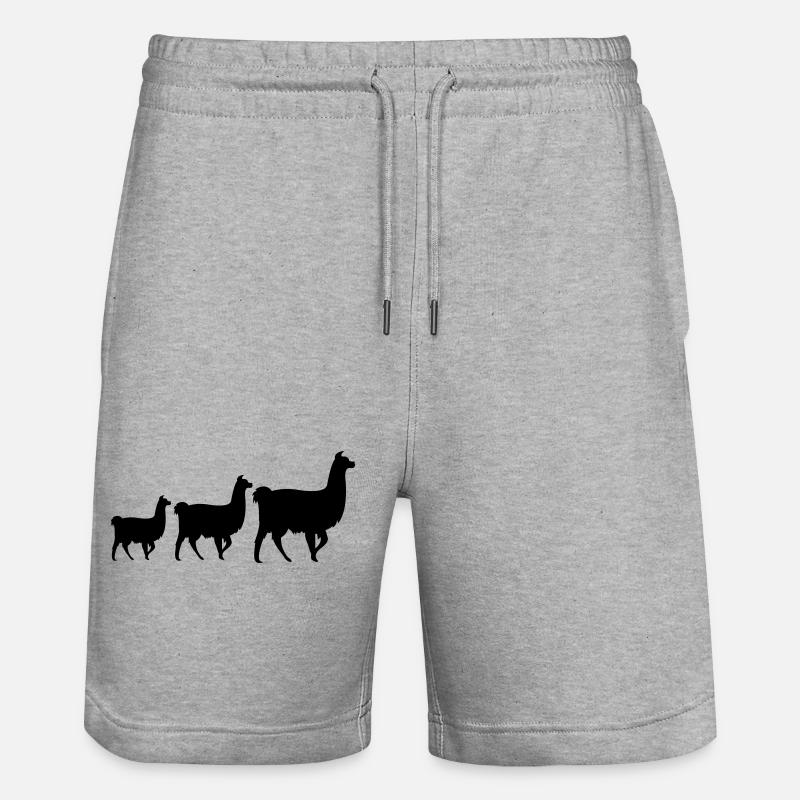 Famille Lama - Short de jogging bio TRAINER Stanley/Stella unisexe - gris chiné