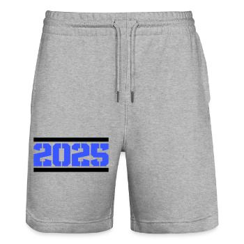 2025 - Stanley/Stella Trainer Unisex Organic Jogging Shorts - heather grey - Front - Nik (191cm) & Marisol (170cm)