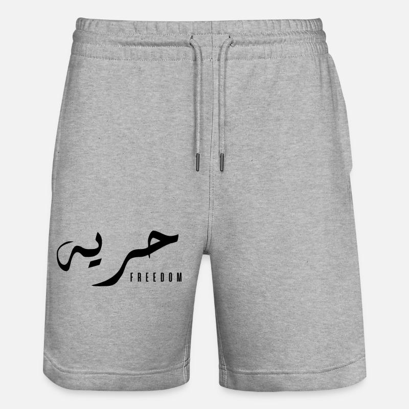 Houriya en arabe - freedom - Short de jogging bio TRAINER Stanley/Stella unisexe - gris chiné