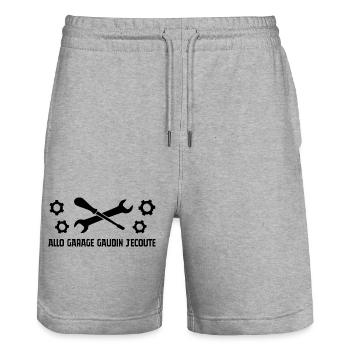 allô garage gaudin j'écoute - Short de jogging bio TRAINER Stanley/Stella unisexe - gris chiné - Devant - Nik (191cm) & Marisol (170cm)