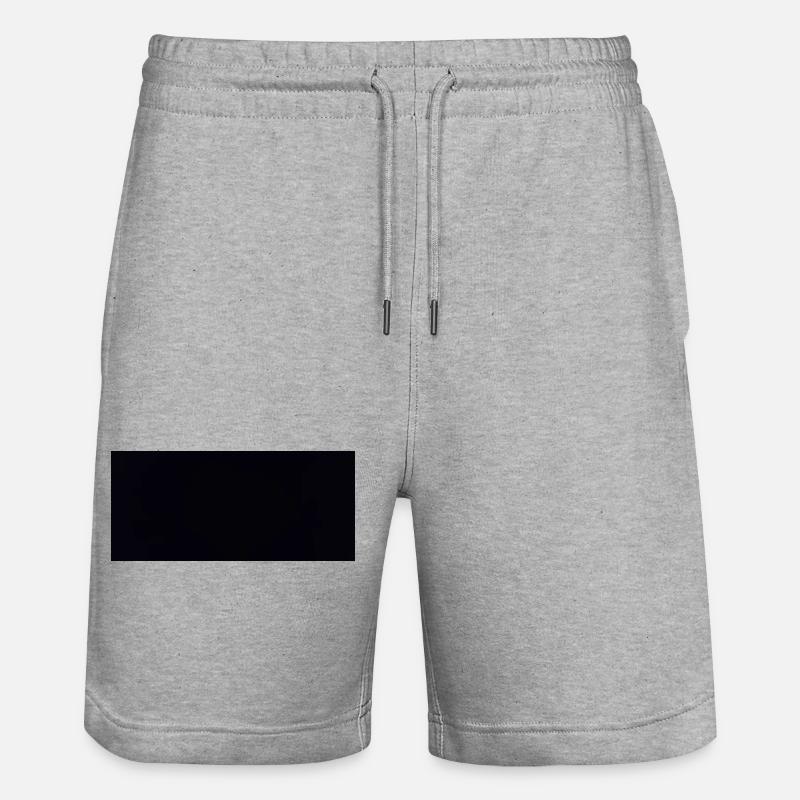 Fetter schwarzer Balken - Stanley/Stella Unisex Bio Joggingshorts Trainer  - Grau meliert