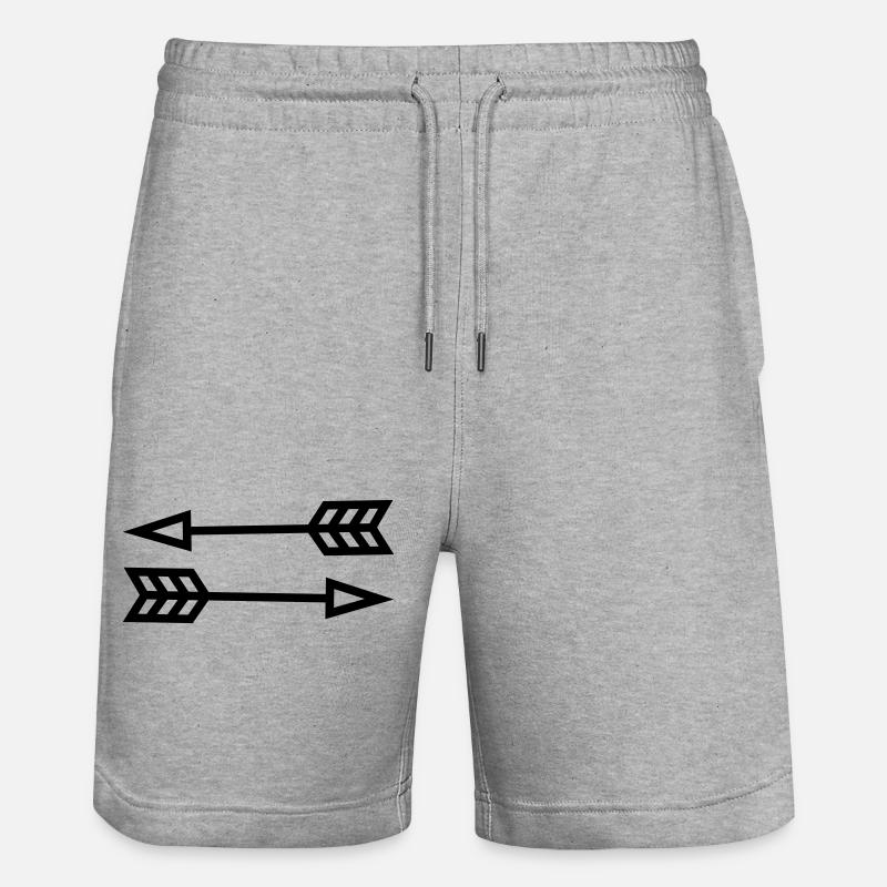 Flèches - Short de jogging bio TRAINER Stanley/Stella unisexe - gris chiné