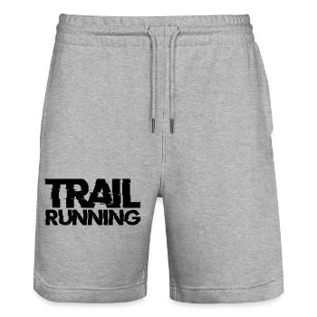 Trail Running Sports - Stanley/Stella Trainer Unisex Organic Jogging Shorts - heather grey - Front - Nik (191cm) & Marisol (170cm)