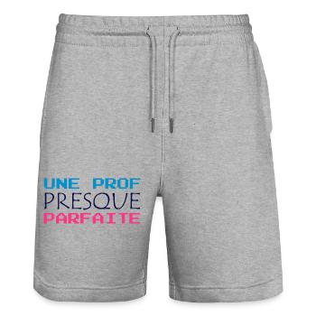 Schule / Lehrer / Lehrer / Lehrer / Lehrer - Stanley/Stella Unisex Bio Joggingshorts Trainer  - Grau meliert - Vorne - Nik (191cm) & Marisol (170cm)