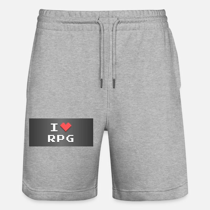 I love - RPG - Short de jogging bio TRAINER Stanley/Stella unisexe - gris chiné