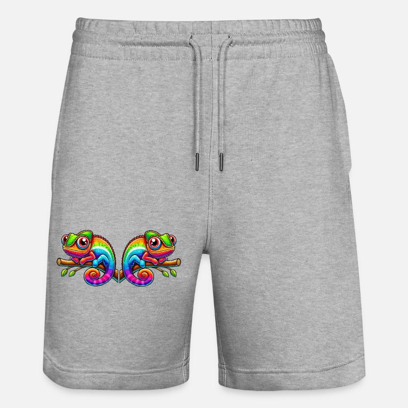 Chameleon Comic 2 - Stanley/Stella Trainer Unisex Organic Jogging Shorts - heather grey
