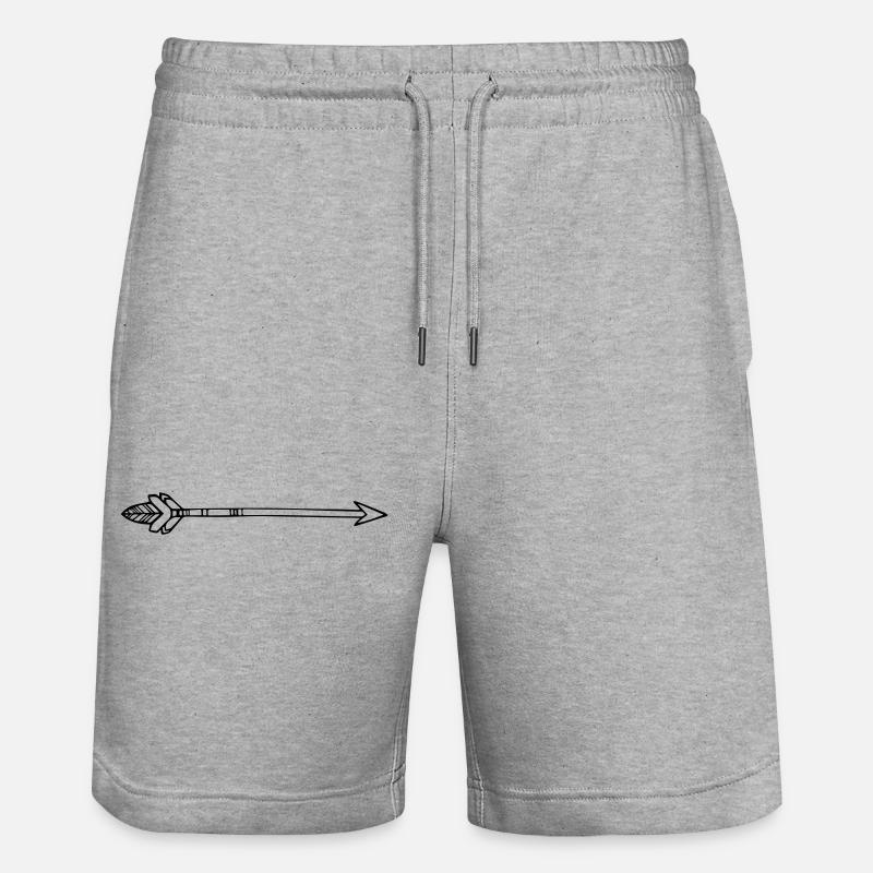flèche - Short de jogging bio TRAINER Stanley/Stella unisexe - gris chiné