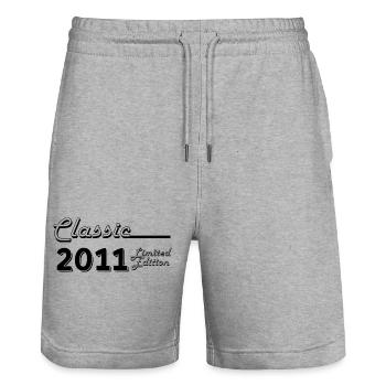 Classic 2011 édition limitée - Short de jogging bio TRAINER Stanley/Stella unisexe - gris chiné - Devant - Nik (191cm) & Marisol (170cm)