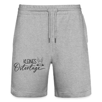 Kleines Ostertage 🐰🌸 - Stanley/Stella Unisex Bio Joggingshorts Trainer  - Grau meliert - Vorne - Nik (191cm) & Marisol (170cm)