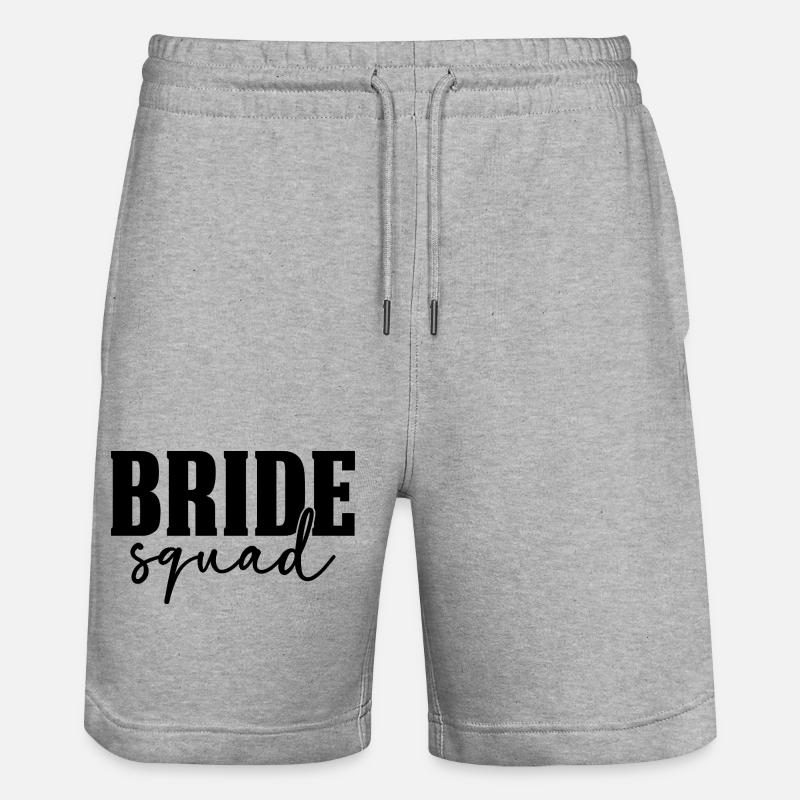 Bride Squad - Stanley/Stella Trainer Unisex Organic Jogging Shorts - heather grey