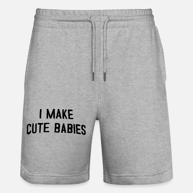 Je fais des bébés mignons - Short de jogging bio TRAINER Stanley/Stella unisexe - gris chiné