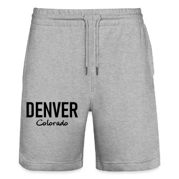 Denver - Colorado - États-Unis - États-Unis d’Amérique - Short de jogging bio TRAINER Stanley/Stella unisexe - gris chiné - Devant - Nik (191cm) & Marisol (170cm)