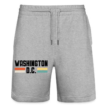 WASHINGTON DC - Stanley/Stella Unisex Bio Joggingshorts Trainer  - Grau meliert - Vorne - Nik (191cm) & Marisol (170cm)