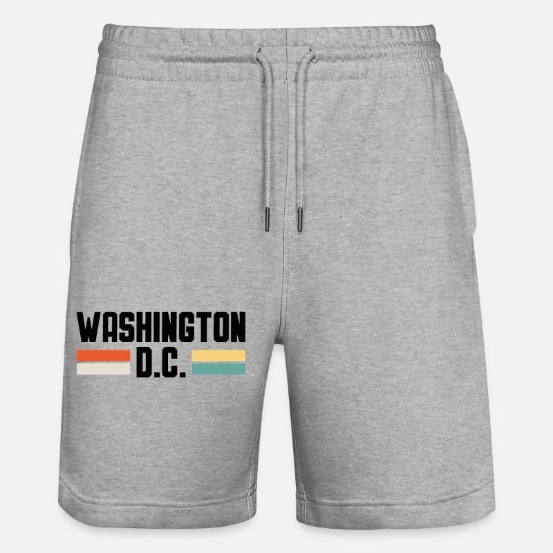 WASHINGTON DC - Stanley/Stella Unisex Bio Joggingshorts Trainer  - Grau meliert