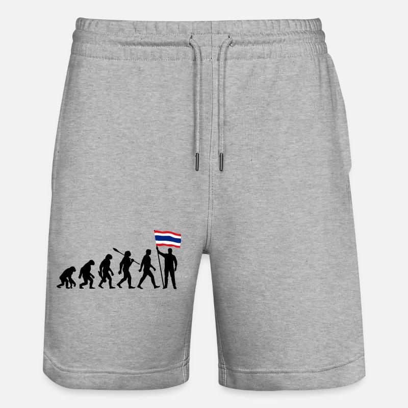 Thaïlande - Evolution - Drapeau - Nation - Short de jogging bio TRAINER Stanley/Stella unisexe - gris chiné