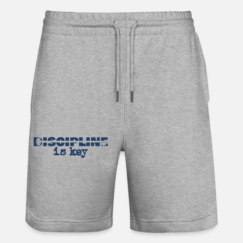 La discipline est la clé - Short de jogging bio TRAINER Stanley/Stella unisexe - gris chiné