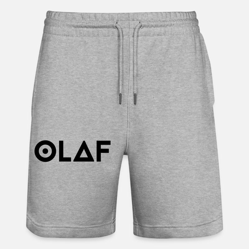 First name Olaf - Stanley/Stella Trainer Unisex Organic Jogging Shorts - heather grey