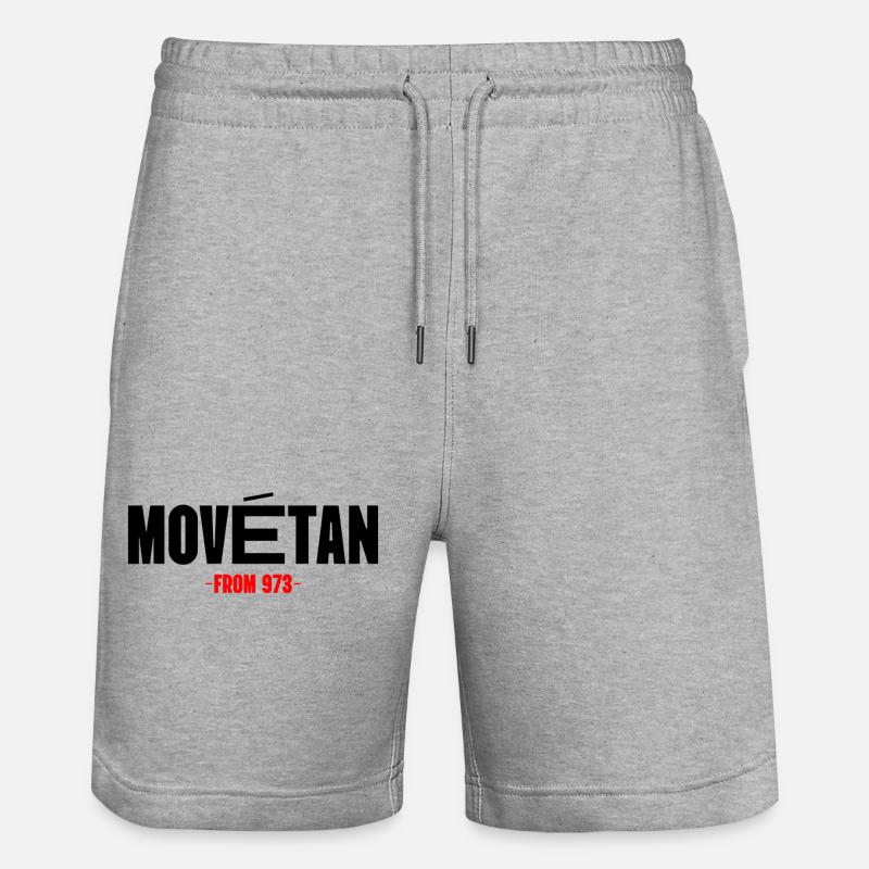 Movetan - Short de jogging bio TRAINER Stanley/Stella unisexe - gris chiné