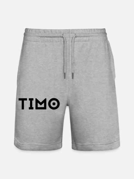 First name Timo - Stanley/Stella Trainer Unisex Organic Jogging Shorts - heather grey