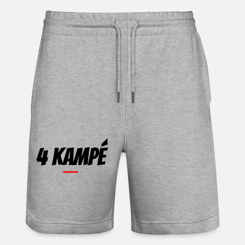 4 kampé - Short de jogging bio TRAINER Stanley/Stella unisexe - gris chiné
