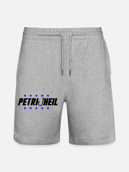 Petri Heil Angel Saying - Stanley/Stella Trainer Unisex Organic Jogging Shorts - heather grey