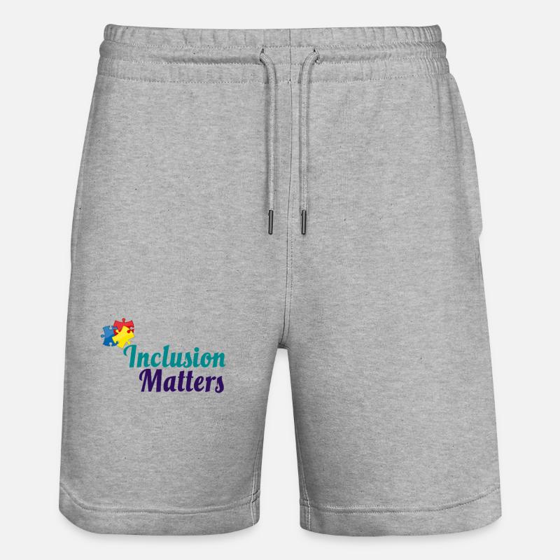 Casse-tête de l’inclusion - Short de jogging bio TRAINER Stanley/Stella unisexe - gris chiné