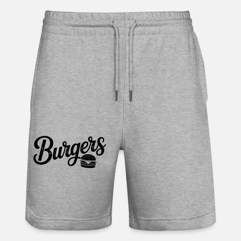 Burger - Cool Fastfood Logo - Short de jogging bio TRAINER Stanley/Stella unisexe - gris chiné