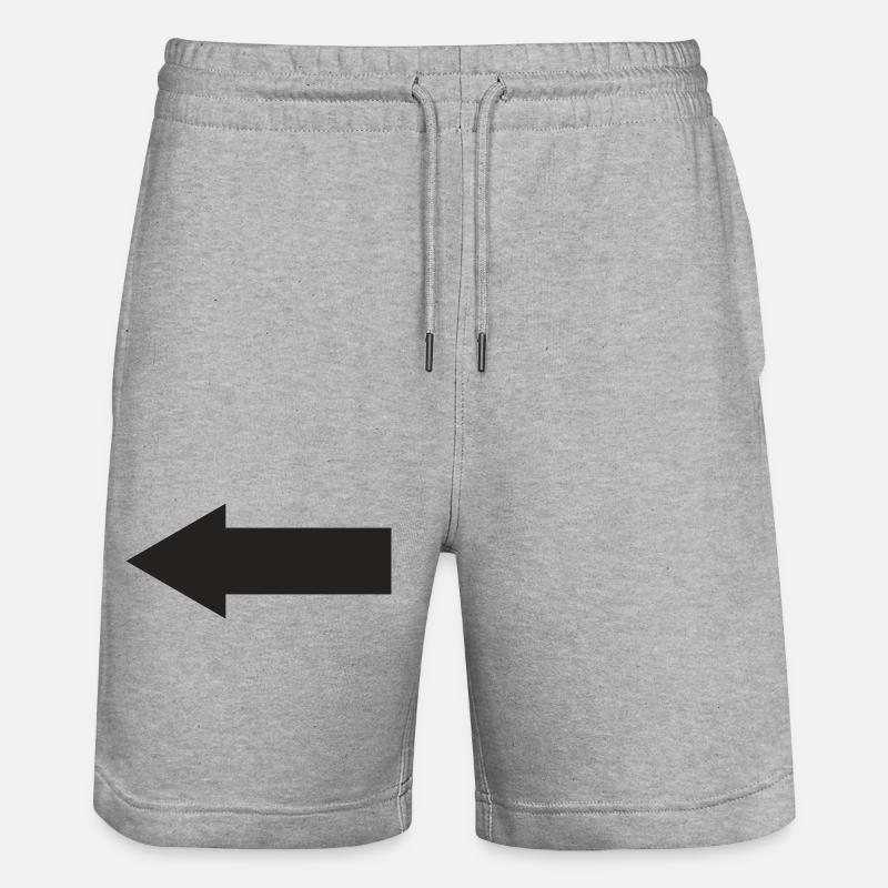 Flèche vers la gauche - Short de jogging bio TRAINER Stanley/Stella unisexe - gris chiné