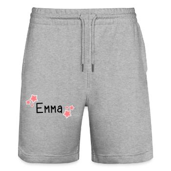 Name - Emma - Stanley/Stella Unisex Bio Joggingshorts Trainer  - Grau meliert - Vorne - Nik (191cm) & Marisol (170cm)