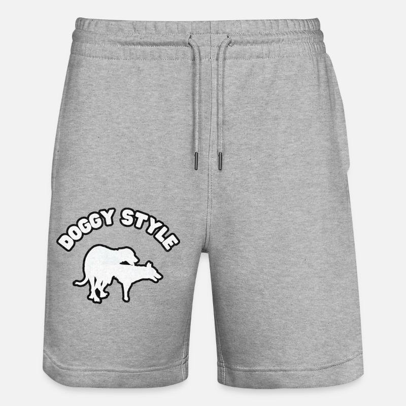 Levrette Grunge Blanc - Short de jogging bio TRAINER Stanley/Stella unisexe - gris chiné