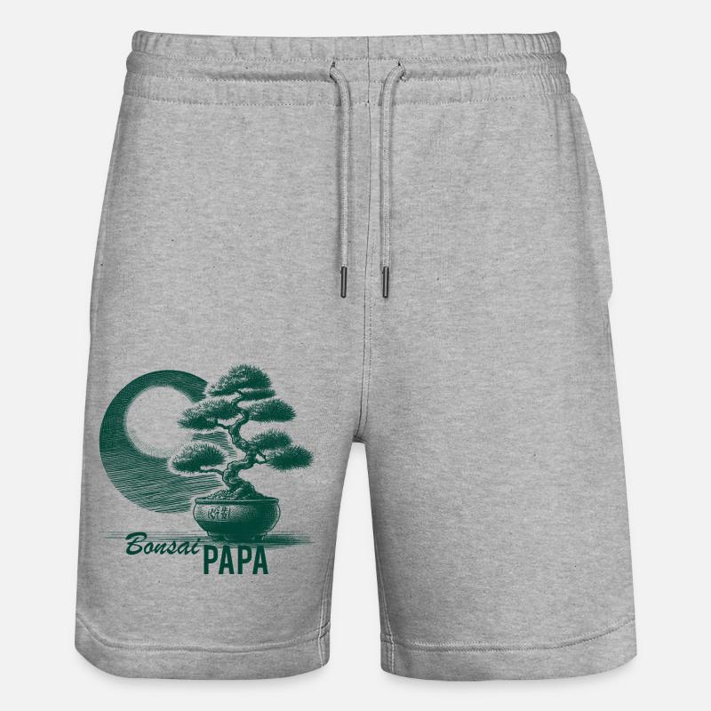 Bonsaï Papa - Short de jogging bio TRAINER Stanley/Stella unisexe - gris chiné