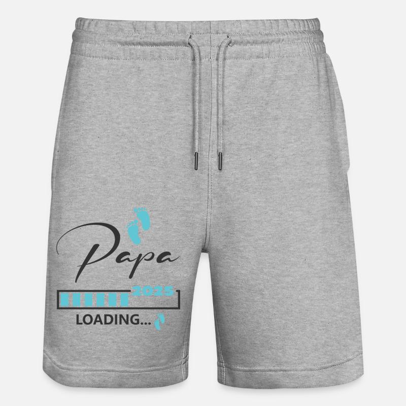 Papa 2025 loading - Stanley/Stella Unisex Bio Joggingshorts Trainer  - Grau meliert