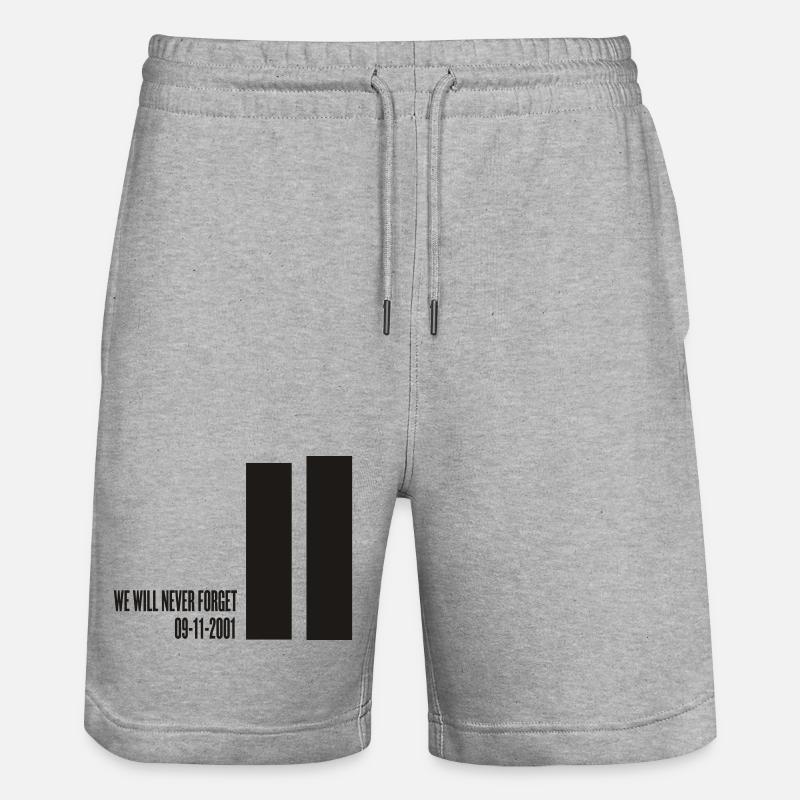 ANGRIFFE 11. September - Stanley/Stella Unisex Bio Joggingshorts Trainer - Grau meliert