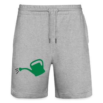 Giesskanne Klein, zweifarbig - Stanley/Stella Unisex Bio Joggingshorts Trainer  - Grau meliert - Vorne - Nik (191cm) & Marisol (170cm)