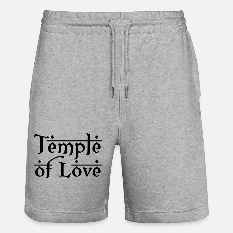 TEMPLE DE L’AMOUR Liebe Tempel - Short de jogging bio TRAINER Stanley/Stella unisexe - gris chiné