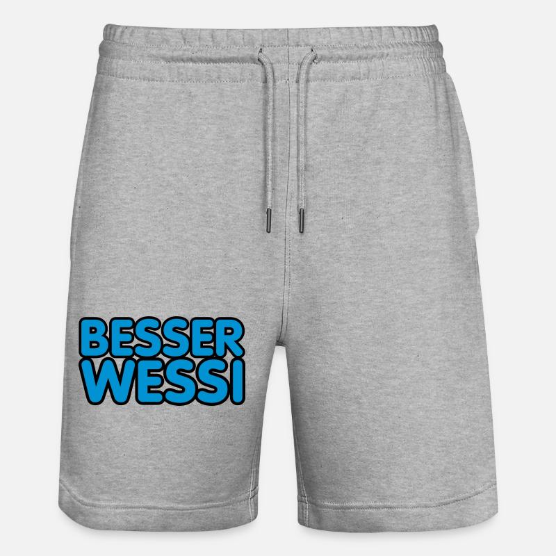 Besserwessi | Wessi | Westen - Short de jogging bio TRAINER Stanley/Stella unisexe - gris chiné