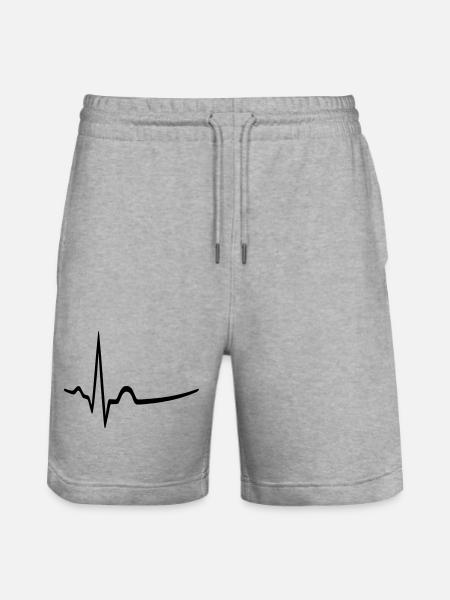 EKG - Sinusrhythmus - Arzt - Stanley/Stella Unisex Bio Joggingshorts Trainer - Grau meliert